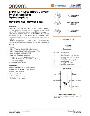 MCT5211M datasheet cover page