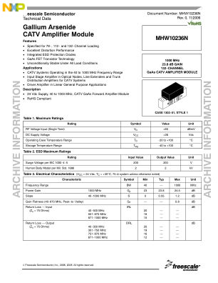 MHW10236N datasheet cover page