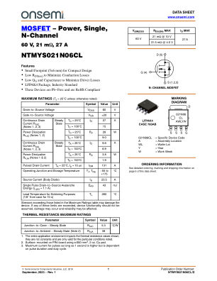 NTMYS021N06CL 数据手册首页