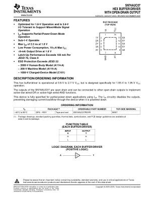 SN74AUC07 datasheet cover page