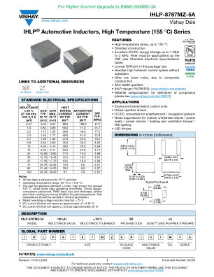 IHLP8787MZ5A 数据手册首页