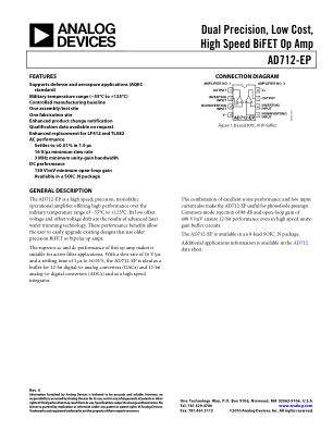 AD712-EP 数据手册首页