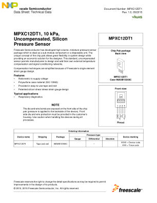 MPXC12DT1 数据手册首页