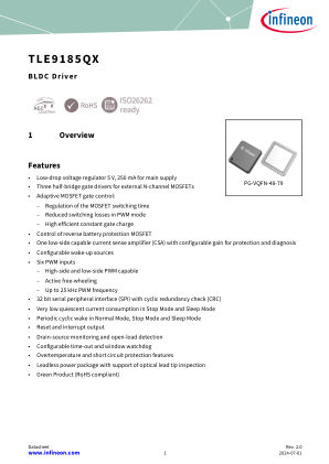 TLE9185QX datasheet cover page