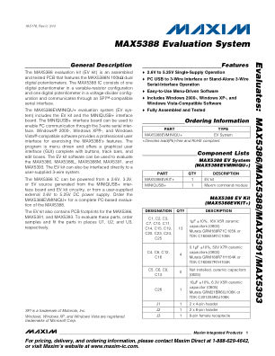 MAX5388EVMINIQU 数据手册首页