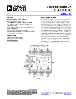 ADMV7320 数据手册首页