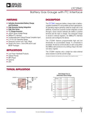 LTC2941 datasheet cover page