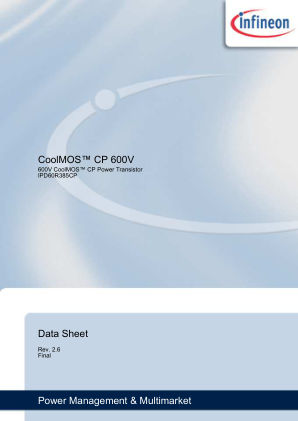 IPD60R385CP datasheet cover page