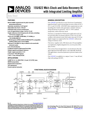 ADN2807 datasheet cover page