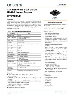 MT9V024 datasheet cover page