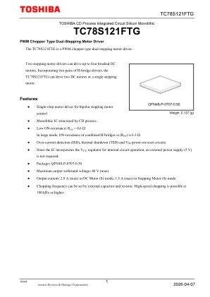 TC78S121FTG datasheet cover page