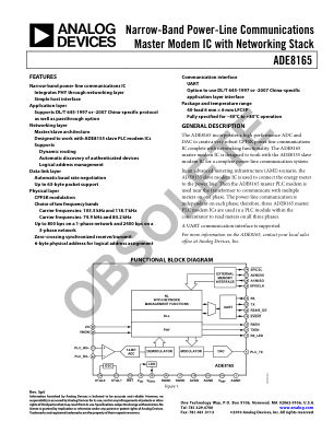 ADE8165 数据手册首页