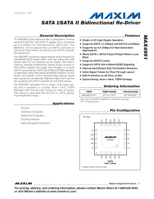 MAX4951 datasheet cover page