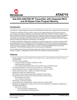 ATA8710-GHQW 数据手册首页