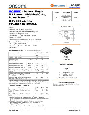 STLJS050N12MCLL datasheet cover page