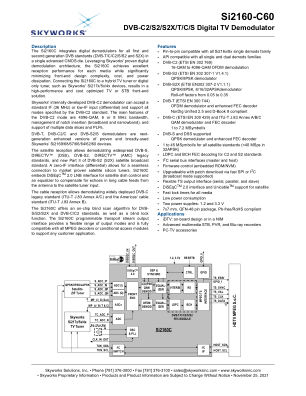 SI2160-C60-GM 数据手册首页