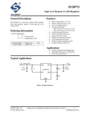 SY20773DSD datasheet cover page