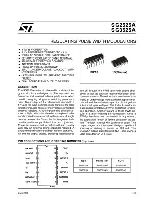 SG2525 datasheet cover page