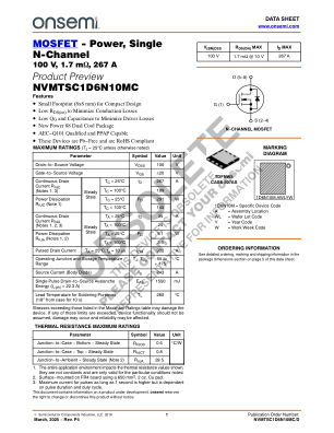 NVMTSC1D6N10MC 数据手册首页