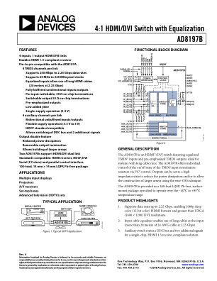 AD8197B 数据手册首页