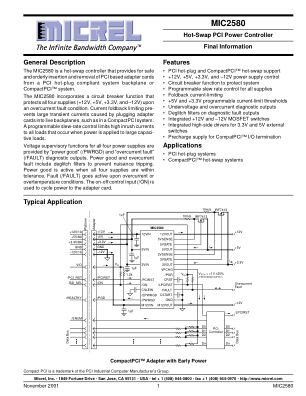 MIC2580-1.6BTS datasheet cover page