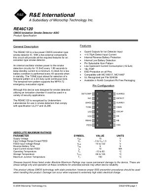 RE46C120E16F datasheet cover page