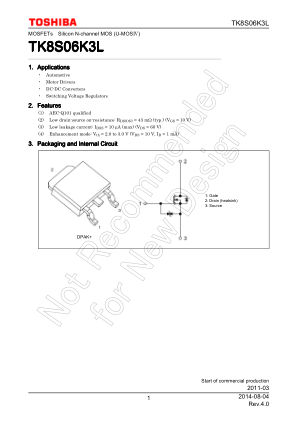 TK8S06K3L datasheet cover page