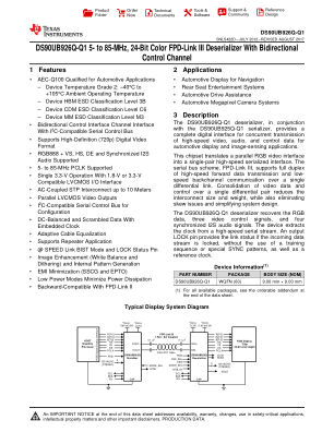 DS90UB926Q-Q1 数据手册首页