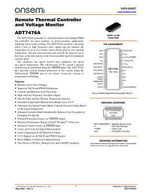 ADT7476A 数据手册首页