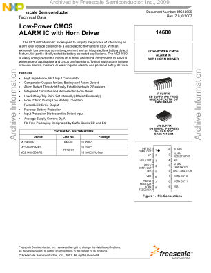 MC14600 datasheet cover page