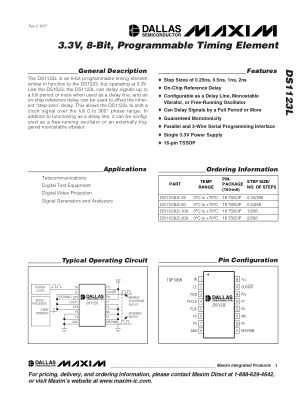 DS1123L datasheet cover page
