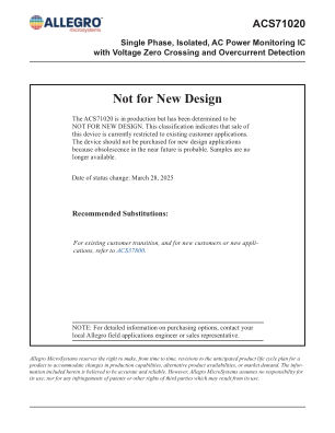 ACS71020 datasheet cover page