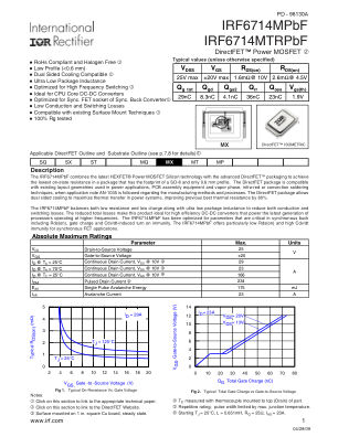 IRF6714M datasheet cover page