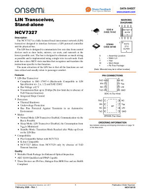 NCV7327 数据手册首页