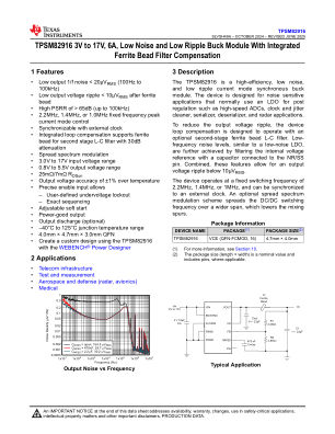 TPSM82916 datasheet cover page