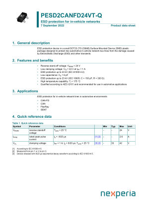PESD2CANFD24VT-QR datasheet cover page