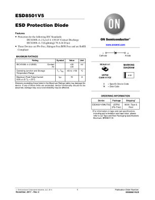 ESD8501V5 数据手册首页