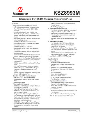 KSZ8993MI 数据手册首页