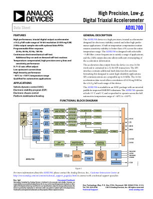 ADXL700 数据手册首页
