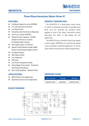 MS39747A datasheet cover page