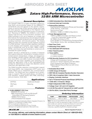 ZA9L0 datasheet cover page