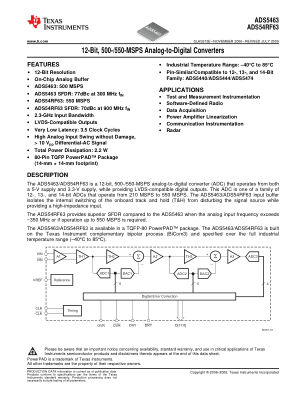 ADS54RF63 数据手册首页