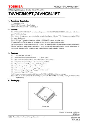74VHC541FT datasheet cover page