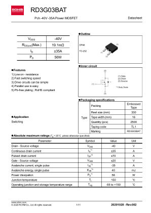 RD3G03BAT 数据手册首页