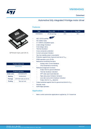 VNH9045AQ datasheet cover page