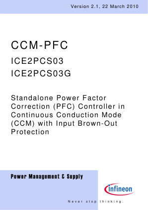 ICE2PCS03 datasheet cover page