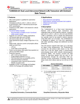 TLIN2022A-Q1 datasheet cover page
