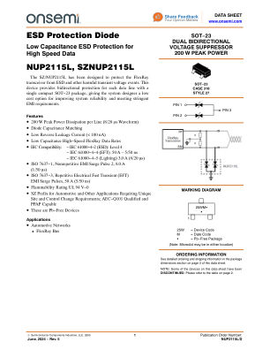 NUP2115L 数据手册首页