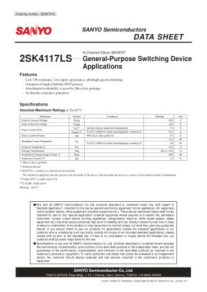 2SK4117LS 数据手册首页