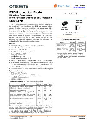 ESD8472 数据手册首页
